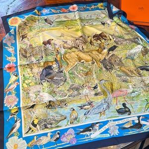 Highly collectible Hermes scarf. The wildlife of Texas. Immaculate with box